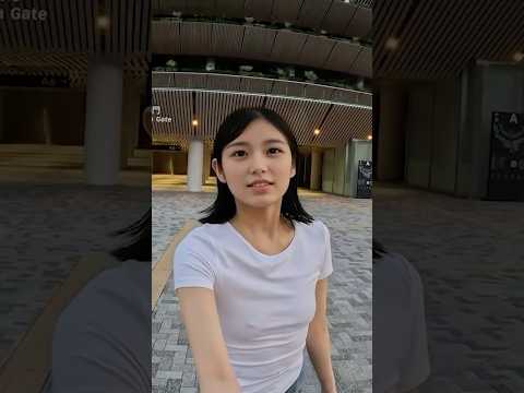 【ノーブラ散歩】夕暮れに散歩したらすごくキレイな…