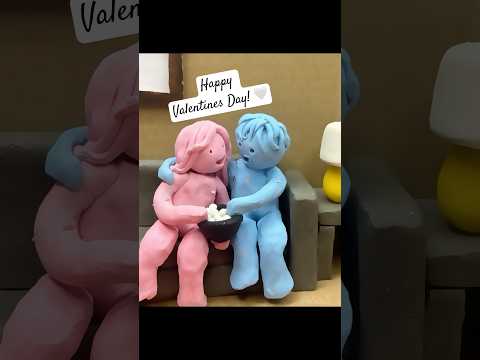 I Made A Move-ie 😋#art #animation #claymation #valentinesday #polymerclay