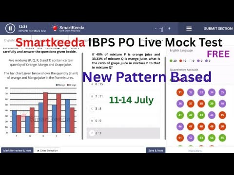 🎯Smartkeeda IBPS PO Pre Live Mock Test 📚✍️12 July | Share Score📝👆 | How to attempt mock 🗒