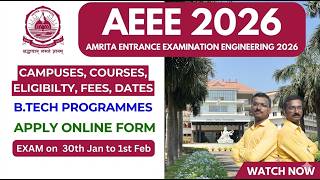 AEEE 2026 Complete Guide: Exam Dates, Eligibility, Fees & How to Apply | Amrita Entrance Exam