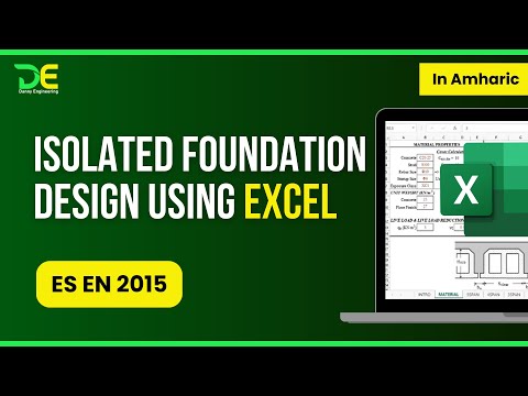 Isolated foundation design using excel ES EN 2015 Eurocode