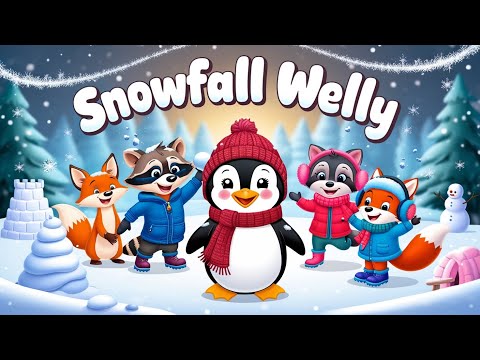 "Snow Fun With Welly the Penguin" | Winter Animal Nursery Rhyme for Kids
