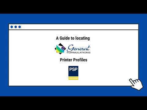 How to access General Formulations Printer Profiles