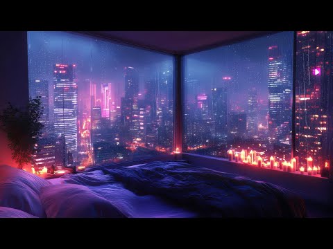 Soothing Cyber City Rain: Perfect Ambience For Relaxation & Concentration | Rain And Ambient Musi...