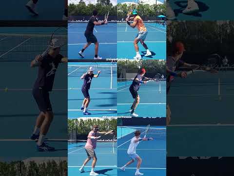 🎾Slow Motion Forehand Technique Comparison #forehand  #tennisslowmotion #Nadal #Djokovic #Alcaraz