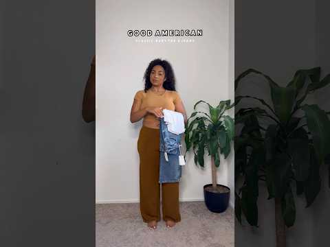 Good American Try-On: Baby Tee + Good 90’s Jeans 💜 #transitionvideo #tryonhaul #goodamerican