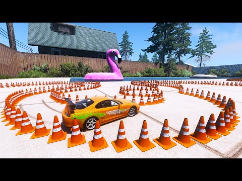 Impossible Drift vs Supra - TRANSPORT with COLORS | BeamNG Drive