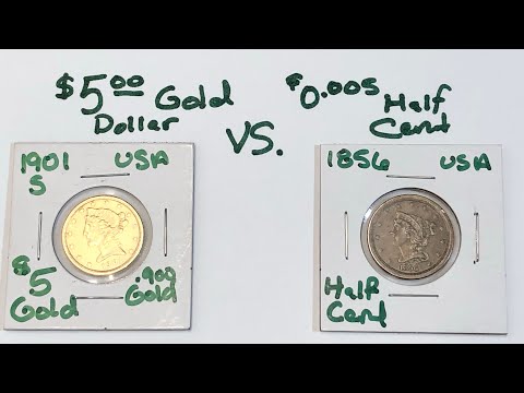 Why Did The US Mint Make the $5 Gold Half Eagle and Half Cent Coins Look So Similar? #goldcoins