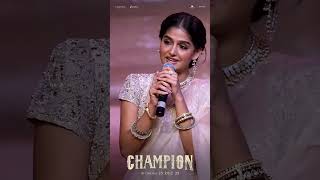 Actress Anaswara Rajan Speech |  Champion - Trailer Launch Event | Roshan | Swapna Cinema