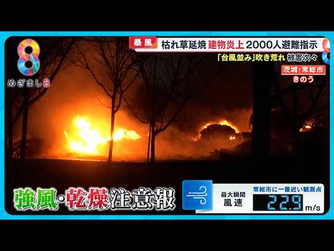 【大荒れ】台風並みの暴風で火災や交通にも影響…一転きょうから気温ＵＰ 矢澤気象予報士解説【めざまし８ニュース】