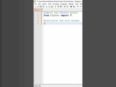 How to Create a Root Window Using Python's Tkinter #python #tkinter #programming