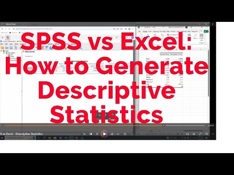Comparing SPSS and Excel Descriptive Statistics