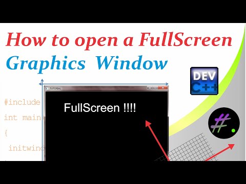 Part 12 | How to open a FullScreen Graphics Window | Graphics in C++