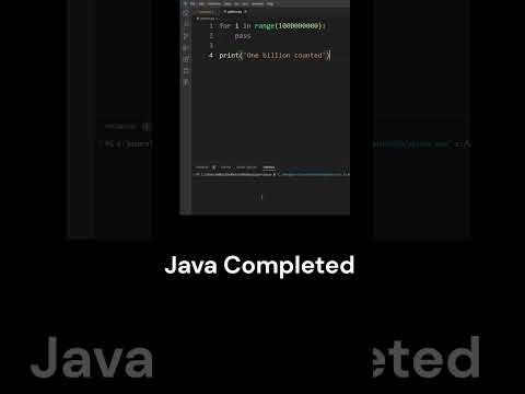 counting to one bilion in java vs python