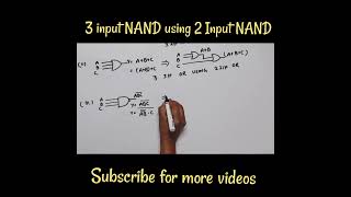 3 input NAND using 2 input NAND