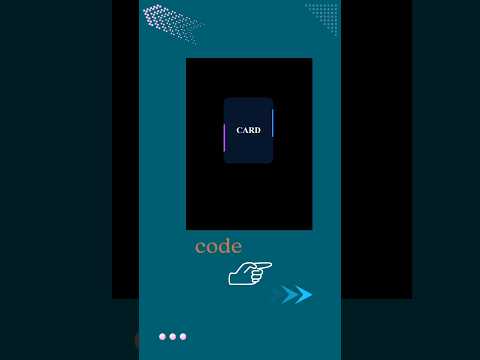 Create this glowing card🔮 animation using only HTML & CSS #css #coding #html  #shorts