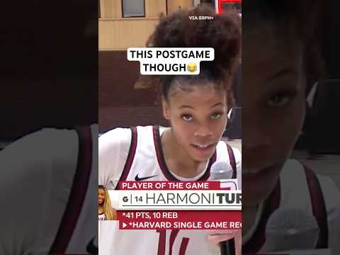 HARMONI TURNER IS HILARIOUS😂 #sports #basketball #harvard #collegebasketball  (via ESPN+)