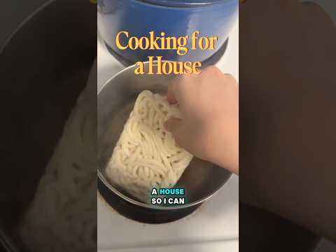 Day 1: Creamy Mentaiko Pasta | COOKING FOR A HOUSE #recipe
