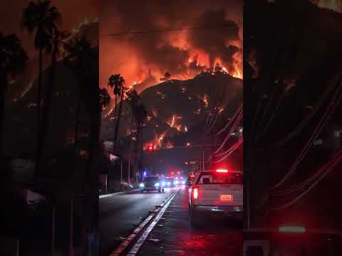 The Fires In Los Angeles Continue || Los Angeles Fire 🔥🚒 #losangeles #fire #shorts #youtubeshorts