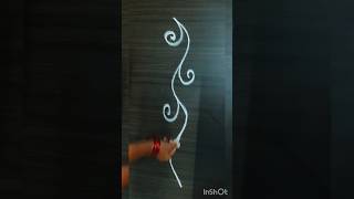 easy sideborders designs #sideborders #rangoli #indianart #muggulu #borderrangoli