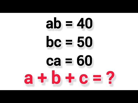 Math Olympiad Brain-Buster: ab=40, bc=50, ca=60 | Math Olympiad Level