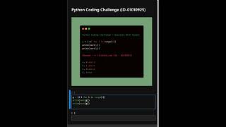 Python Coding Challenge ID 01010925
