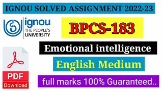 ignou bpcs 183 solved assignment 2022-23 ignou assignment pdf bag bca bcom bhag
