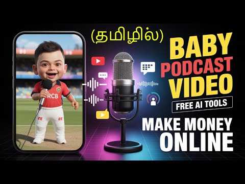 How to Make Trending Baby Podcast Videos Using Free AI Tools in Tamil | Virat Kohli Baby Podcast