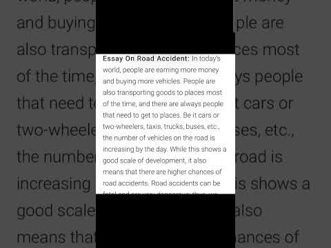 Short essay  on Road Accident//Road Accident essay in english//#essay #english #englishcomposition