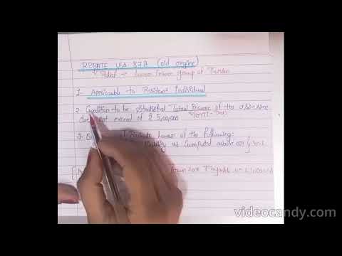 Rebate 87A Old tax regime #castudents #cainter #caintermediate #castudymaterial#rebate