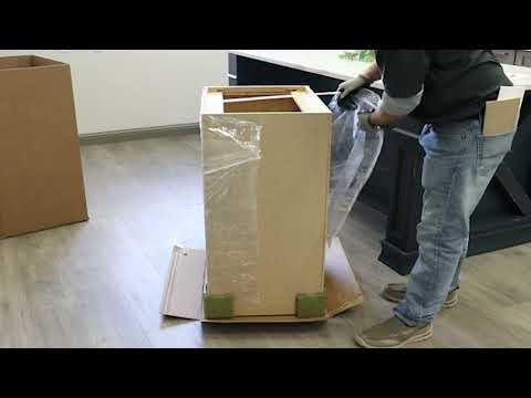 Learn How To Unbox a Cabinet Carton from Dura Supreme Cabinetry Without a Knife