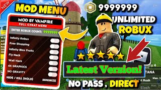 Roblox Mod Menu Apk 💬➡️🔗 latest version (100% WORKING- Mega Menu, Wallhack,high jump,fly,100x speed)