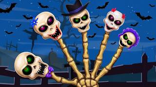 Skeleton Finger Family Song 💀 Nursery Rhymes for Kids | HooplaKidz Tv