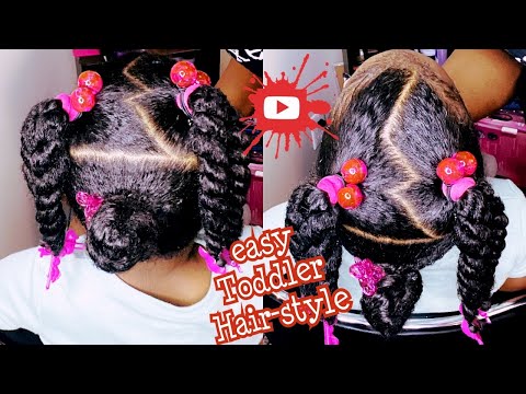 Easy Toddler Hair-Style | KURLEEBELLE Products | Healthy Toddler Hair | Simple Hair Style