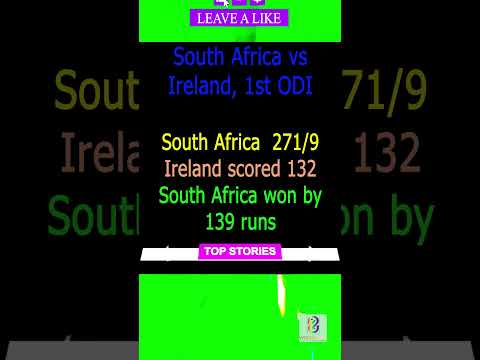 South Africa vs Ireland, IRE vs SA, Oct 2, 2024, SA vs  IRE , SA Won #cricket #trending #viralshorts