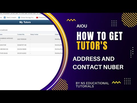 How to find AIOU tutors |tutor information aiou | aiou tutor list 2022