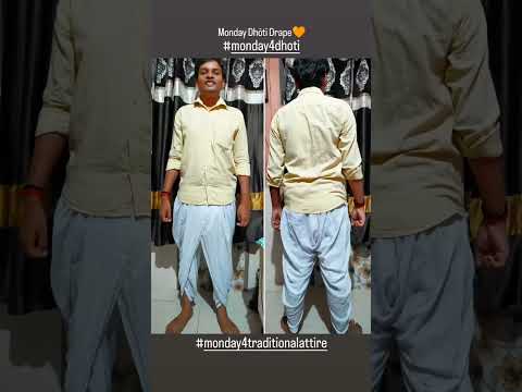 Monday Dhoti Drape | Traditional Attire | Dhoti Shirt | Dhoti Kurta #dhotikurta #dhotishirt #dhoti