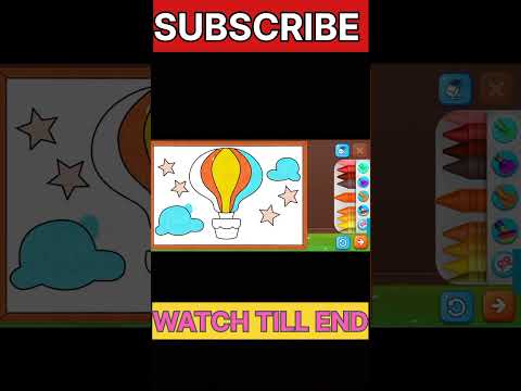 COLOURING THE DRAWING OF KID 🙃🎨🖌️#color#drawing #balloon #stars@Fullonshorts-28