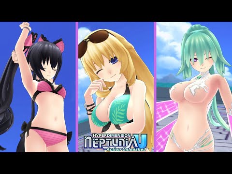 Hyperdimension Neptunia U: Action Unleashed - All Victory Animation