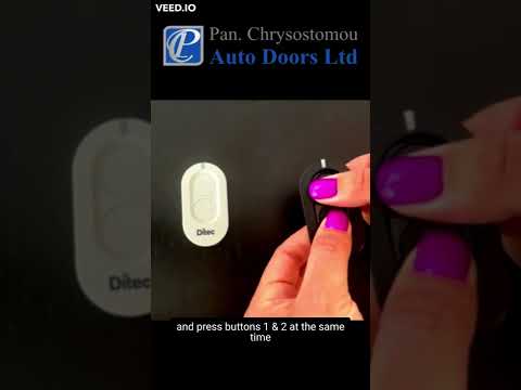 DITEC ZEN REMOTE CONTROL PROGRAMMING PROCEDURE