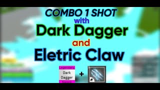 『 DarkDagger Combo OneShot』Bountyhunt with Dark Dagger and Eletric Claw│BloxFruit│Update 17│Roblox│