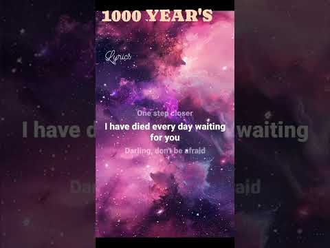 A THOUSAND YEARS #lyric #athousandyears #christianperry #songlyrics #trending #songs