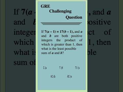 GRE Practice Question 20 #gre #math #precalculus