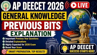 AP DEECET GENERAL KNOWLEDGE PREVIOUS BITS EXPLANATION ENGLISH MEDIUM AP DEECET 2026