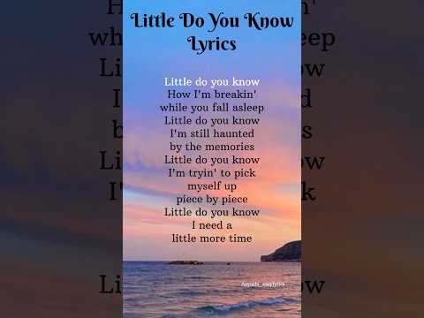 Little Do You Know | Alex & Sierra | Lyrics #shorts #song #lyrics