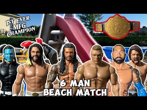 6 Man WWE Action Figure Championship Match