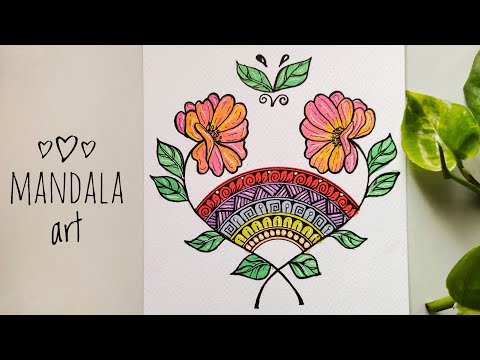 Mandala art for beginners | valentine's day mandala art | diy valentine's day card | mandala therapy