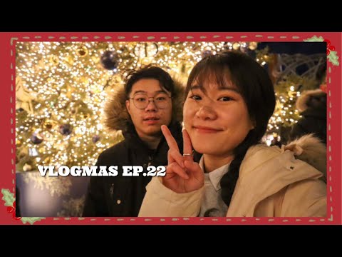 VLOGMAS ep.22 ☃️ 美翻Dior聖誕樹🎄、吃到飽壽司🍣、寄出所有小禮物🎁 | 加拿大多倫多