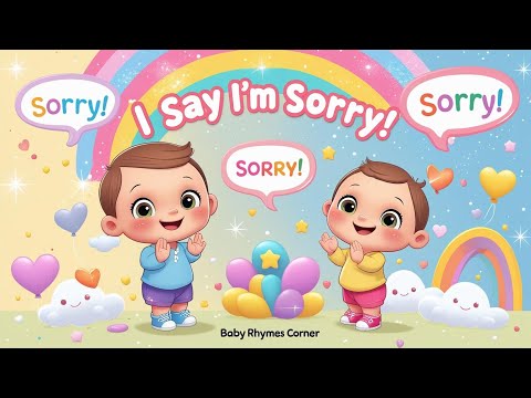 💖 I Say I’m Sorry! 🙏✨ | Learning Manners Rhyme for Babies 👶🎶#babyrhymes   #choochootrain #cocomelon
