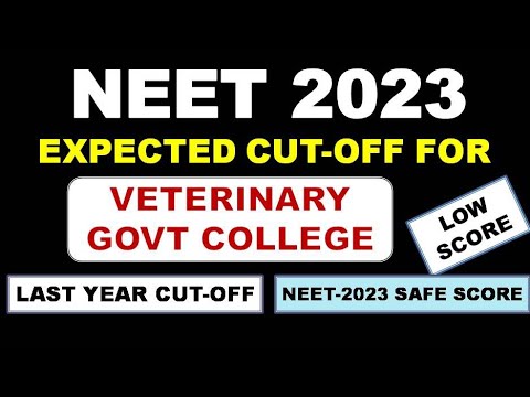 NEET 2023 expected cutoff for BVSC | veterinary council of india cutoff 2023 |Basit nazir |